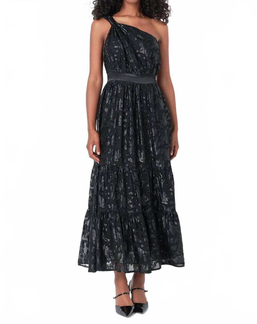NEW ENDLESS ROSE adrianna chiffon dress in black